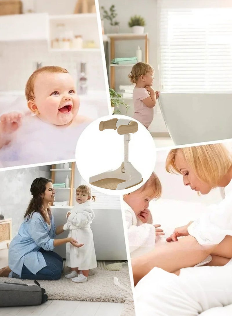 ميكسد حامل استحمام للأطفال مع رف استحمام قابل للتعديل وآمن لحوض استحمام الأطفال من 8-24 شهرًا - Image 3